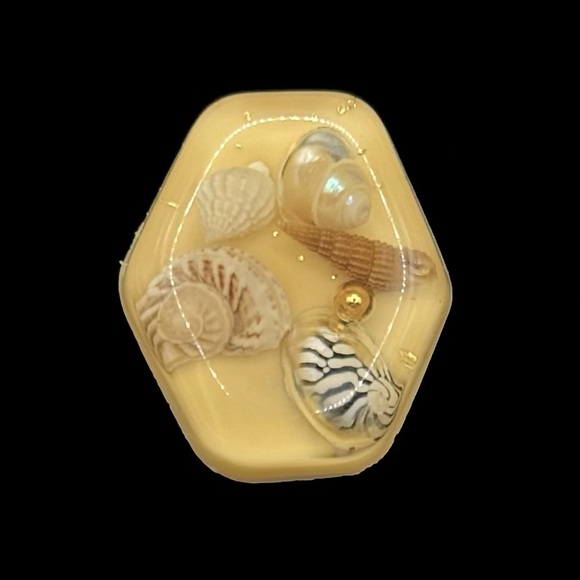 VINTAGE Resin Shell Button Cover - Picture 1 of 14